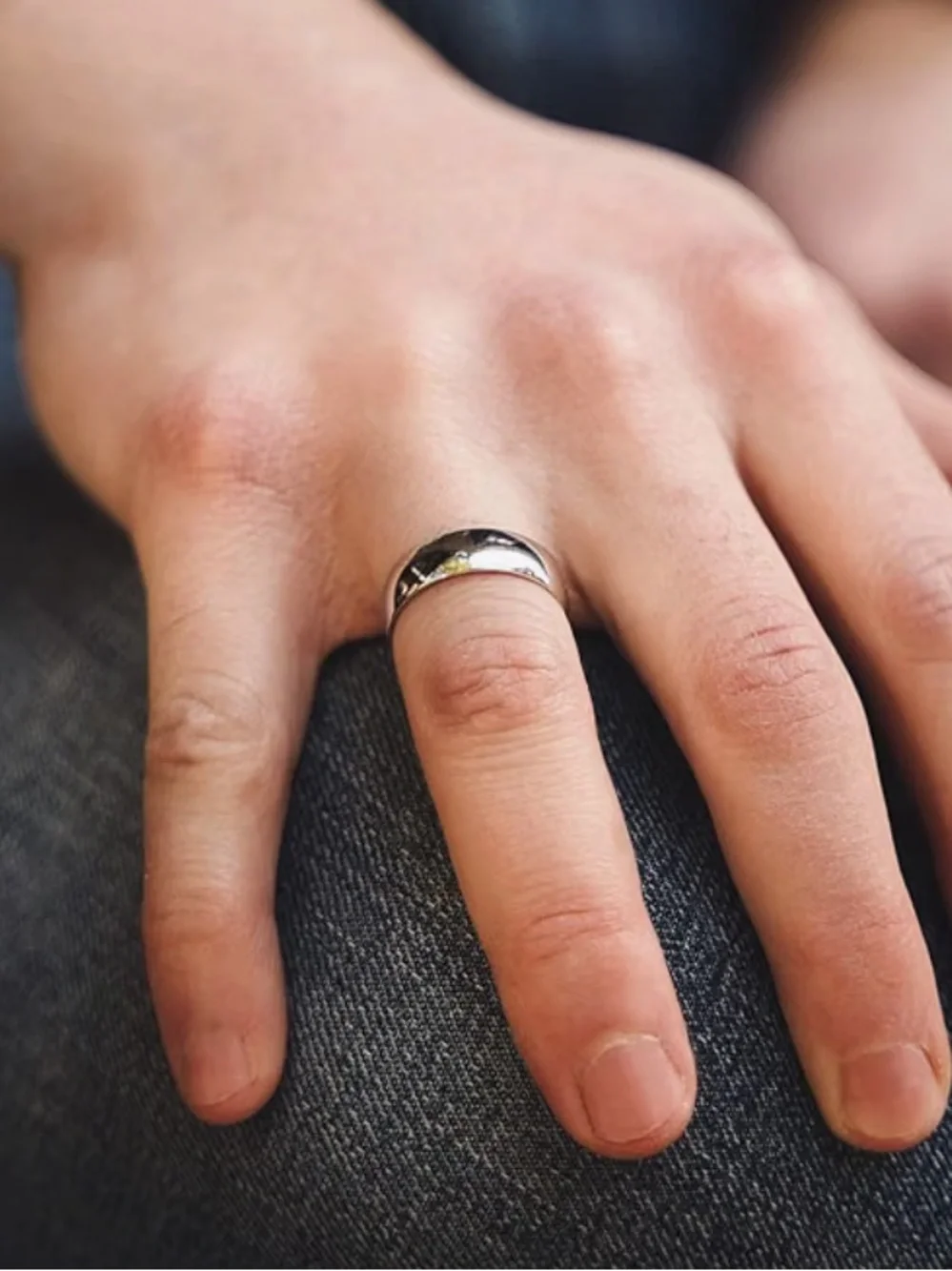 925 Sterling Silver Men's Band Ring New 7.5 Classic Minimalist Style